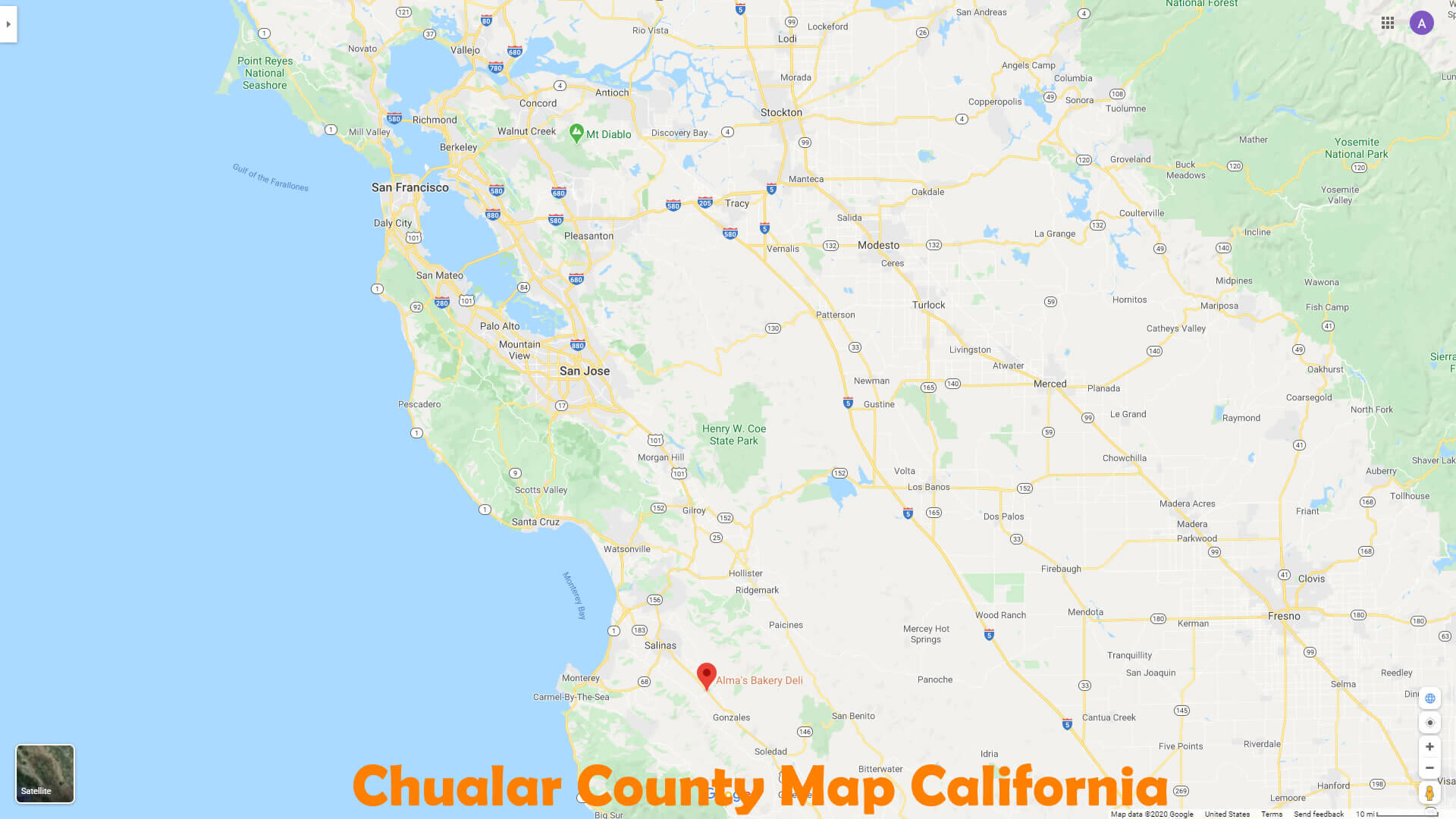 Chualar County Map California